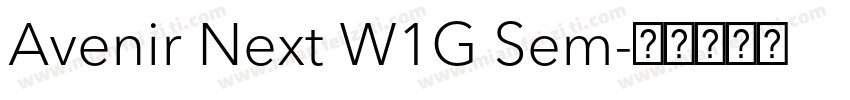 Avenir Next W1G Sem字体转换